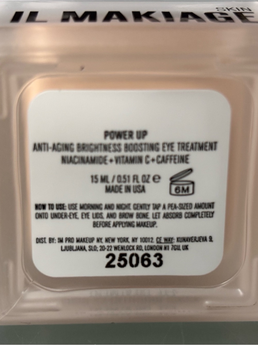 BRAND NEW IL makiage power up eye cream 15ml SEALED New In Box - Picture 2 of 3